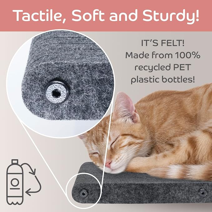 Wall Mounted Cat Steps Short Shelves by Pryde Pets - Image 2