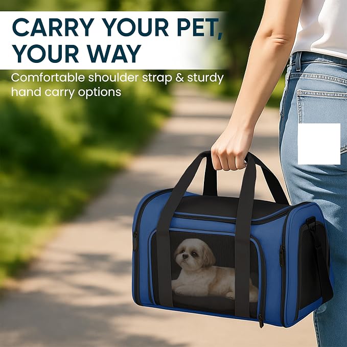 Pet Travel Carrier Bag – Airline Approved Soft-Sided Dog & Cat Carrier - Image 7