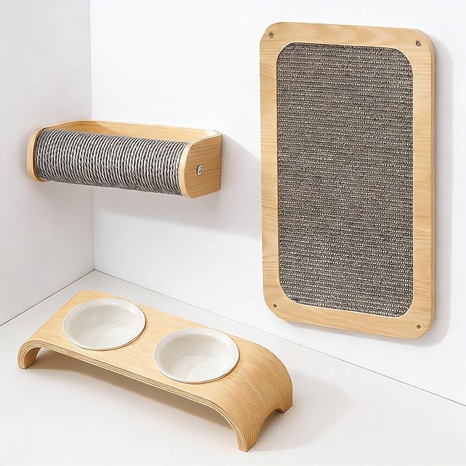 Cat Wall Shelves for Cat Wall Steps, Wooden Floating Modern Mounted Space by SOJILET