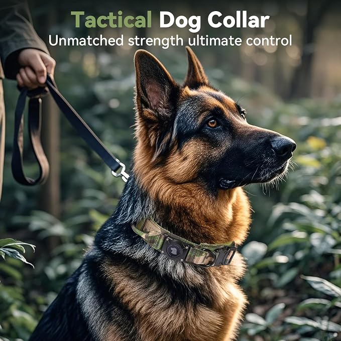 2026 Upgrade Waterproof AirTag Dog Collar, Military Tactical Dog Collar - Image 2