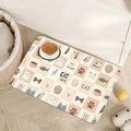 Cute Cat Toy Print Dog Food Mat by Unknown