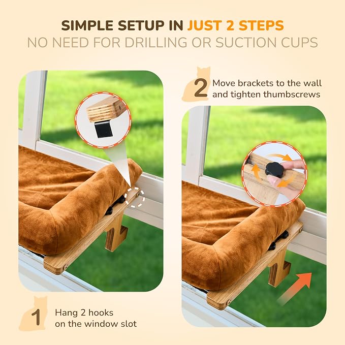 PURRHOUSE 45LBS Cat Window Perch - Image 8