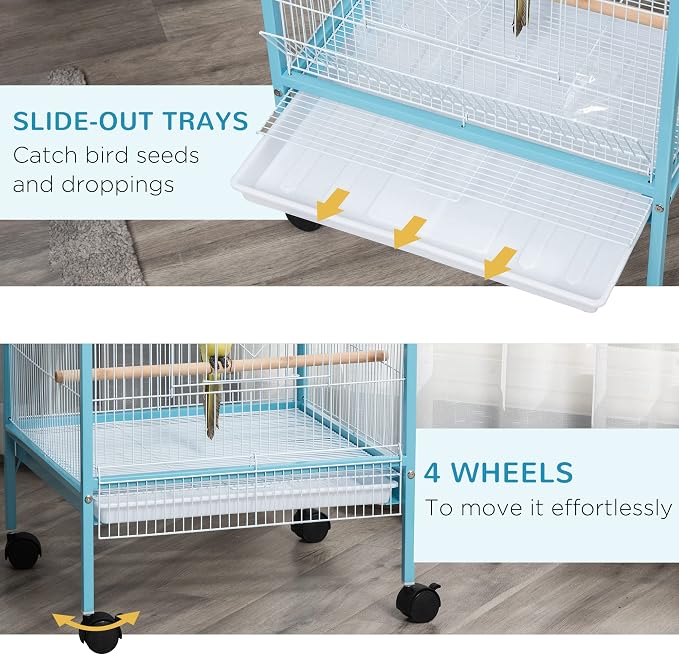 PawHut Large Bird Cage with 1.7 ft. Width - Image 5