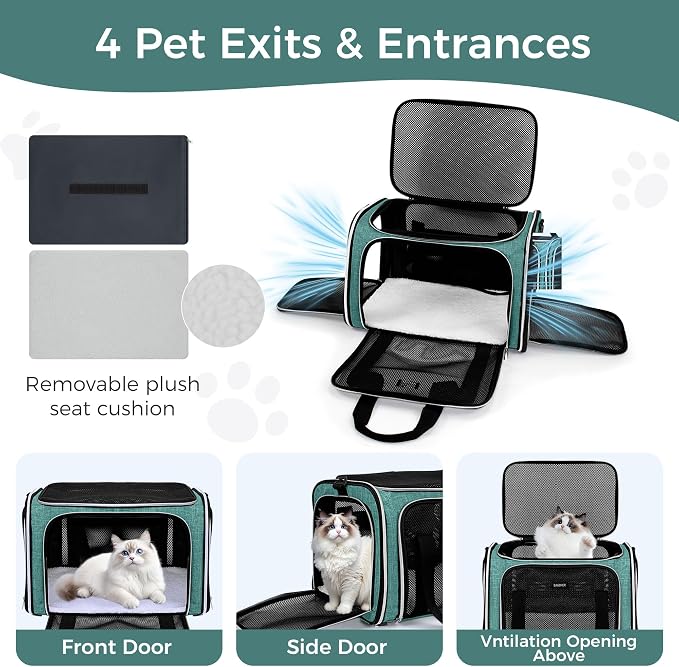 BAGLHER Pet Travel Carrier, Cat Carriers Dog Carrier - Image 4