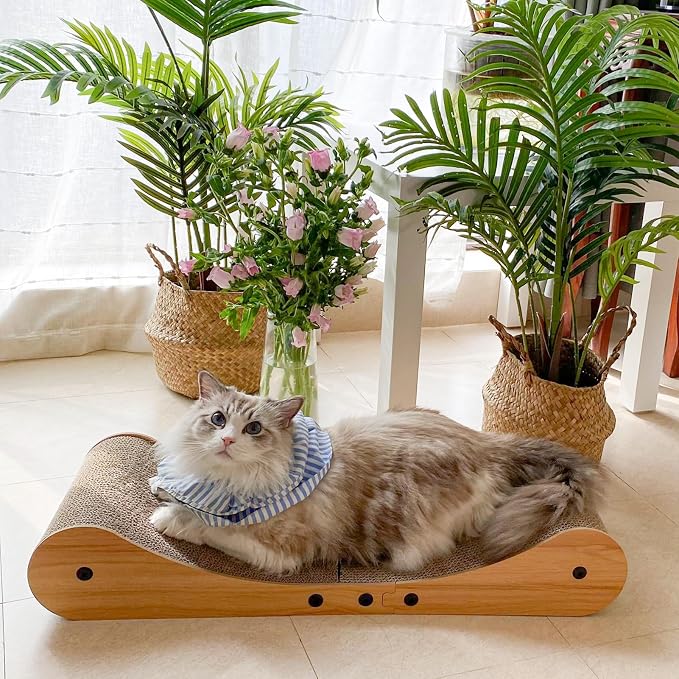 Nekosan Cat Scratcher Cardboard Bed, 27.5" Extra Large Cat Scratch Sofa Bed - Image 7