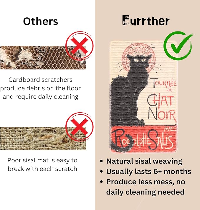 Sisal Cat Scratcher Mat, Durable and Shedding-Resistant Cat Scratching Surface - Image 3
