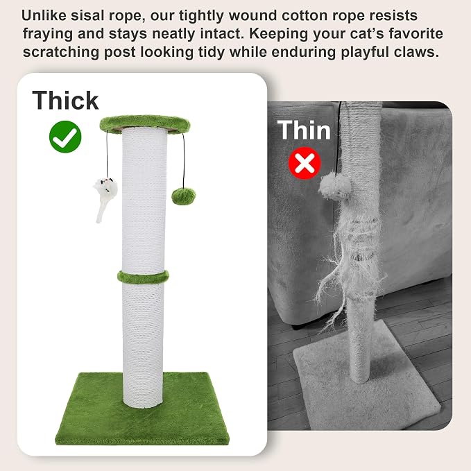 Cat Scratching Post 34 Inches Heavy Duty and Thicker Cat Scratching Post Sisal - Image 3