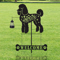 Poodle Metal Garden Stakes Yard Decor by RNGMSI