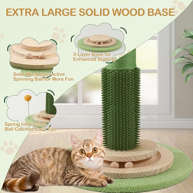Cat Scratching Post for Indoor Cats Adults, 45 Inch Tall Cat Scratcher - Image 2