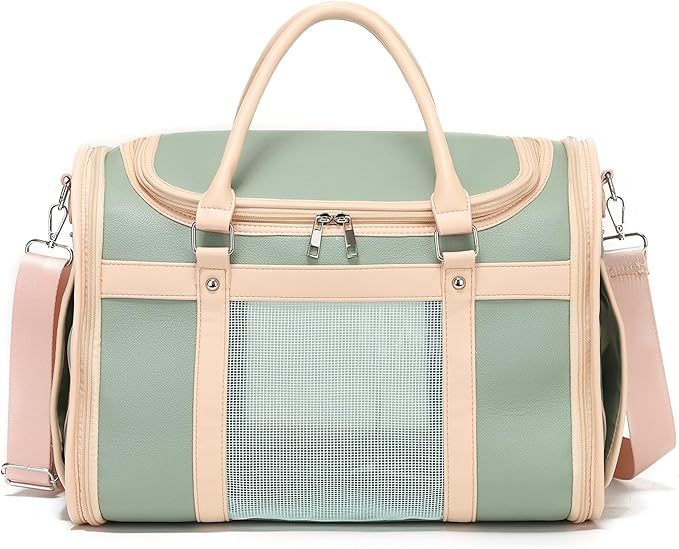Airline Approved Pet Carrier Backpack, Waterproof PU Foldable Design - Image 2