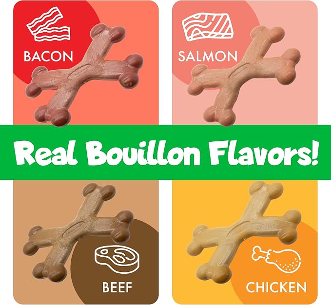 Chew’EMS X Bone Dog Chew Toy for Aggressive Chewers – Long-Lasting Chicken - Image 5