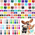 Reginary 100 Pieces Dog Bow Tie Collar Set Include 40 Dog Neckties, and 30 by Reginary