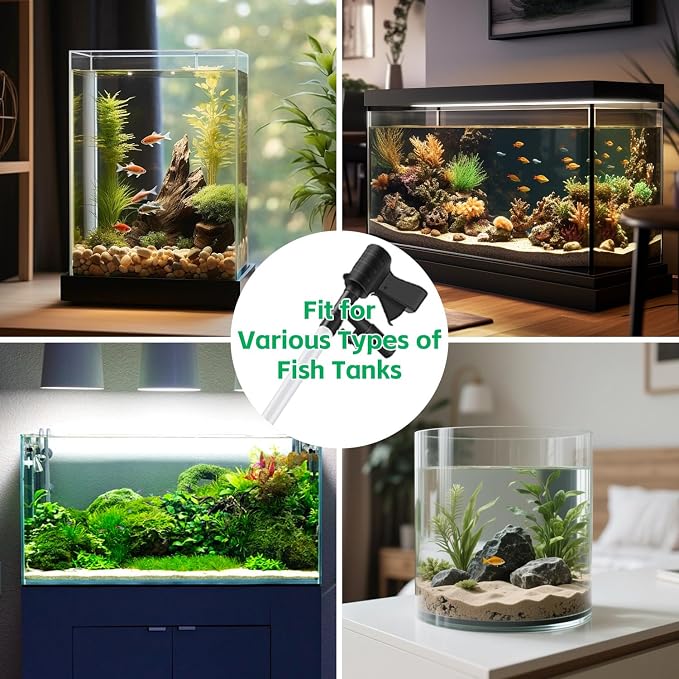 Aquarium Gravel Cleaner, Fish Tank Cleaner, Manual Vacuum Water Changer - Image 4