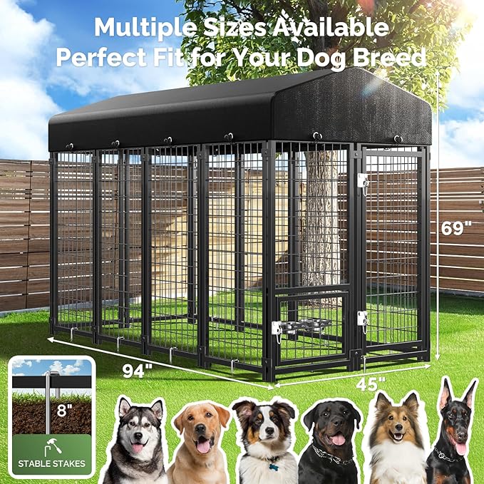 Sino Luban 2PCS Outdoor Dog Kennel Outside Run - Image 6