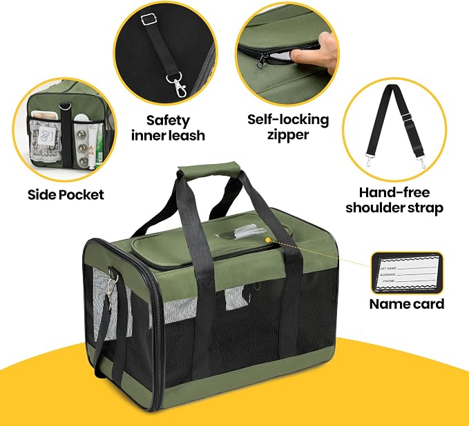 Cat Carrier Airline Approved, Soft-Sided Dog Carrier - Image 5