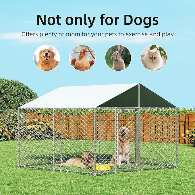 7.8'x7.8' Large Outdoor Dog Kennel, Heavy Duty Dog Enclosure - Image 7