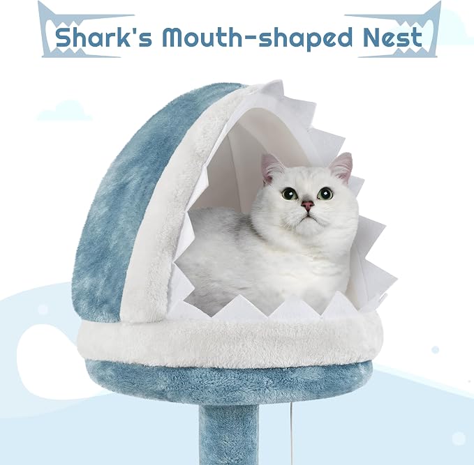 Yaheetech Cat Tree, 72.5inch Ocean-Themed Cat Tower - Image 4