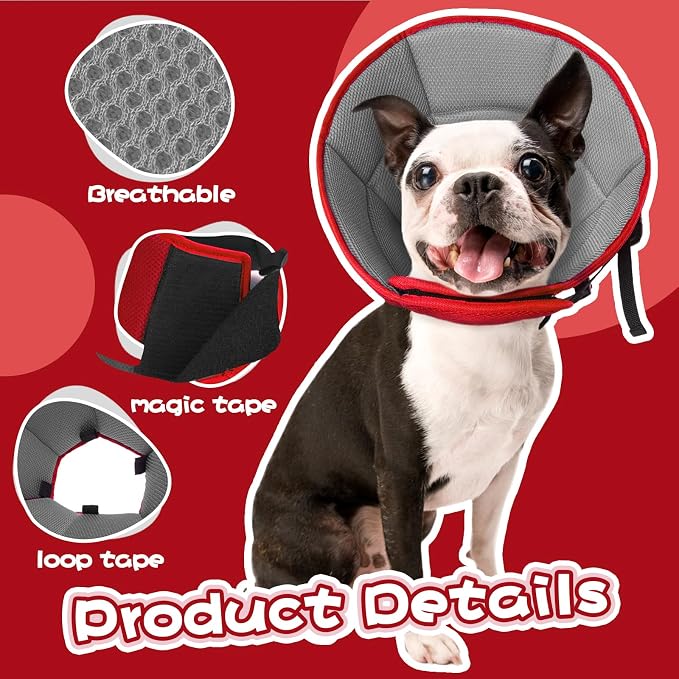 Dog Cone Collar Soft Cone for Medium Dogs After Surgery Adjustable Elizabethan - Image 4