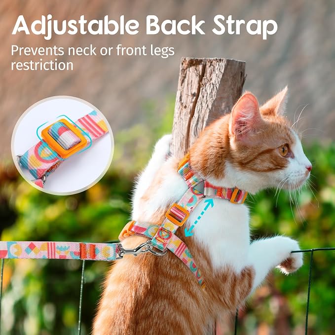 Dooradar Cat Harness and Leash, Escape Proof Adjustable Kitten Vest, - Image 4