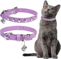 EXPAWLORER Leather Cat Collar for Girl Boy- Adjustable Pet Collar by EXPAWLORER