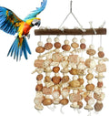 PINVNBY Large Parrot Toys Natural Nuts Corn Cob Wooden Chewing Tearing Toy by PINVNBY