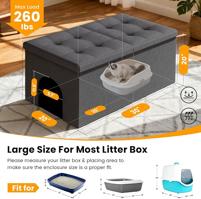 3-in-1 Cat Litter Box Enclosure - Image 3