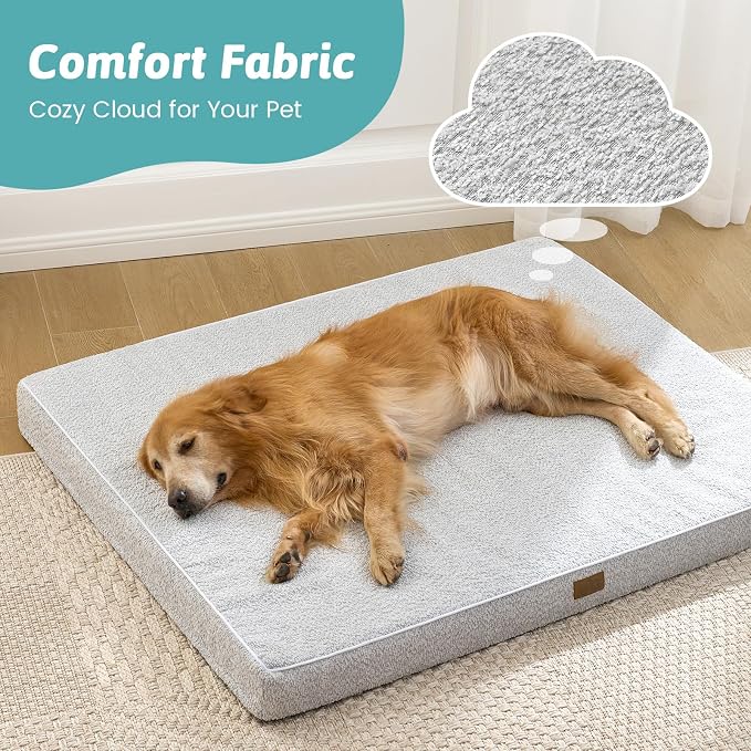 Dog Bed for Extra Large Dogs, Rectangular XL Orthopedic Dog Beds, Foam - Image 3