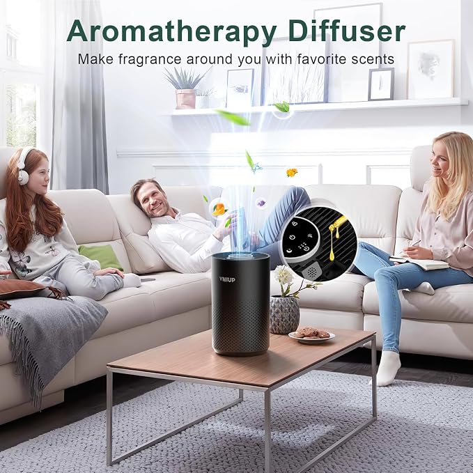Air Purifiers for Bedroom Home up to 1250 ft², Vniup H14 True HEPA Room Air - Image 2