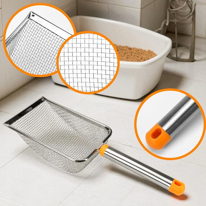 Cat Litter Scoop Stainless Steel Mesh Scooper - Image 3