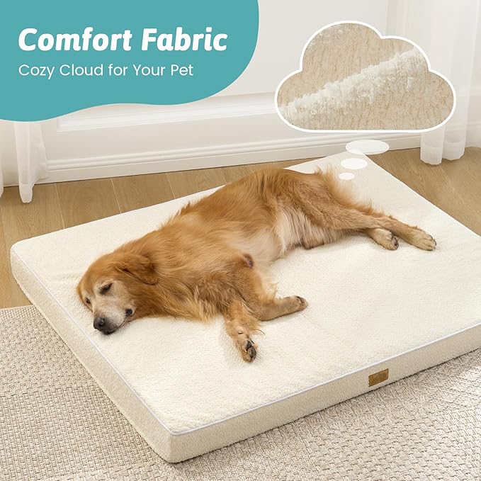 Dog Crate Bed for Medium Small Size Dogs, Rectangular Orthopedic Dog Beds - Image 3