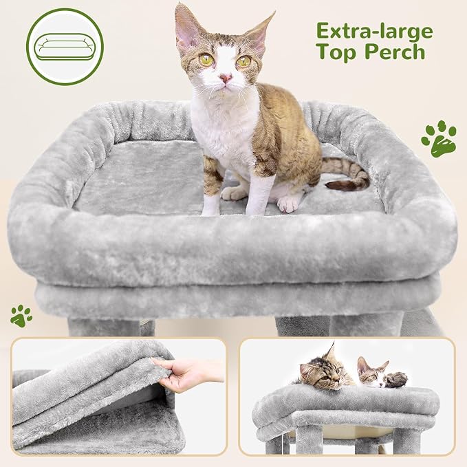 Globlazer Cat Tower for Indoor Cats, Heavy Duty Cat Trees for Large Adult Big - Image 2