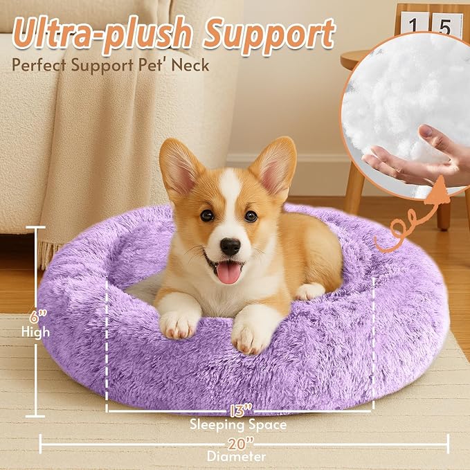 JOLLYVOGUE Calming Small Dog & Cat Bed - Image 5