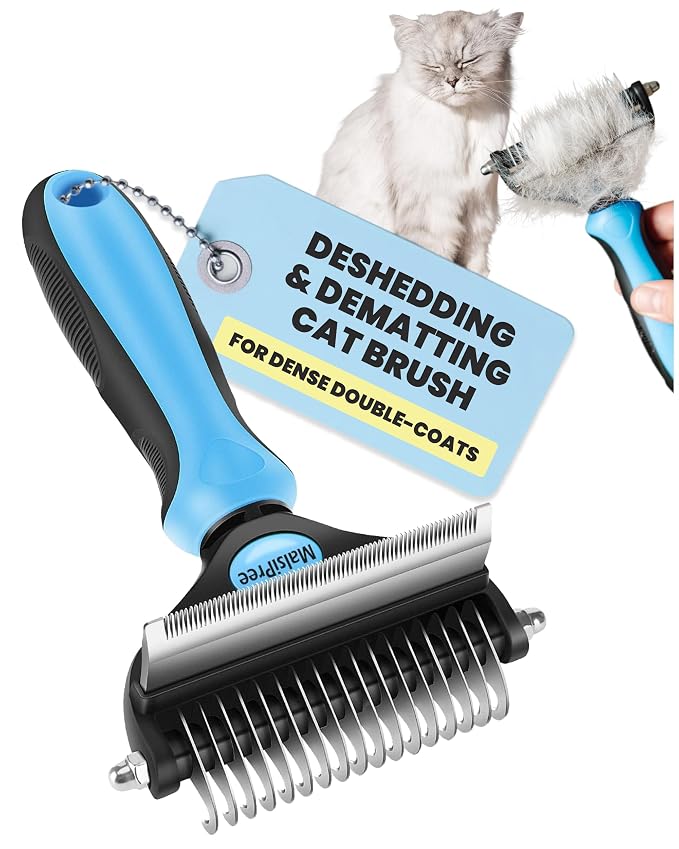 MalsiPree 2-in-1 Cat Brush for Shedding by MalsiPree