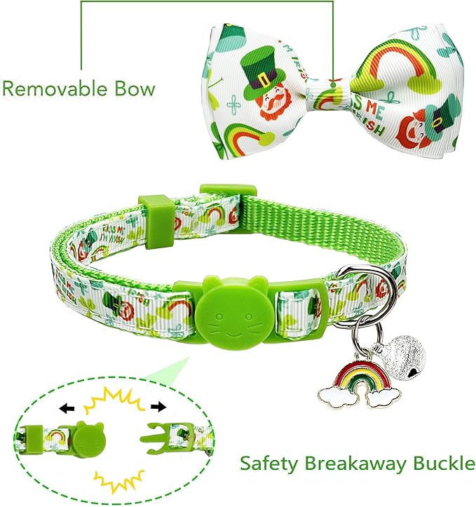 2 Pack St. Patrick Day Cat Collar - Image 2
