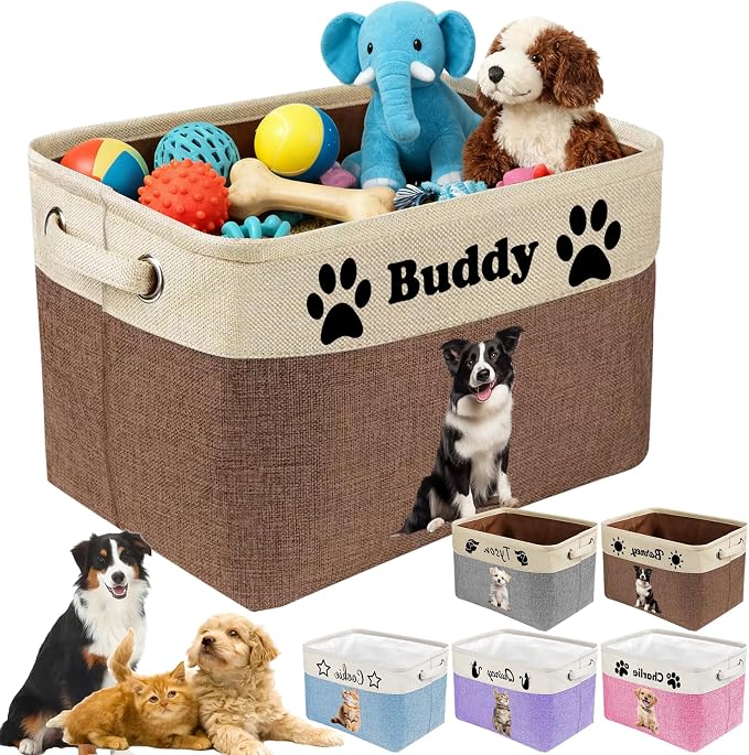 Personalized Dog Cat Toy Storage Basket by Unknown