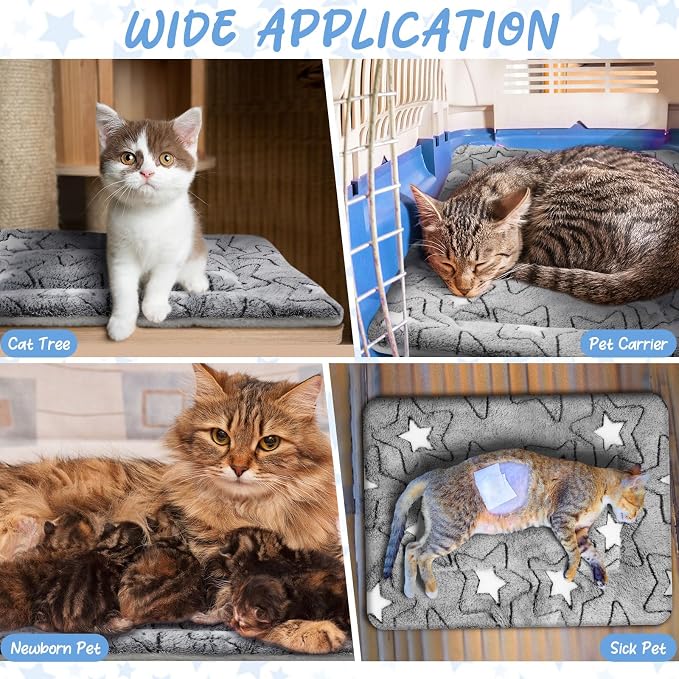 VitalCozy 2 Pack Self Warming Cat Mat Self Heating Pad Bed Reversible Machine - Image 5