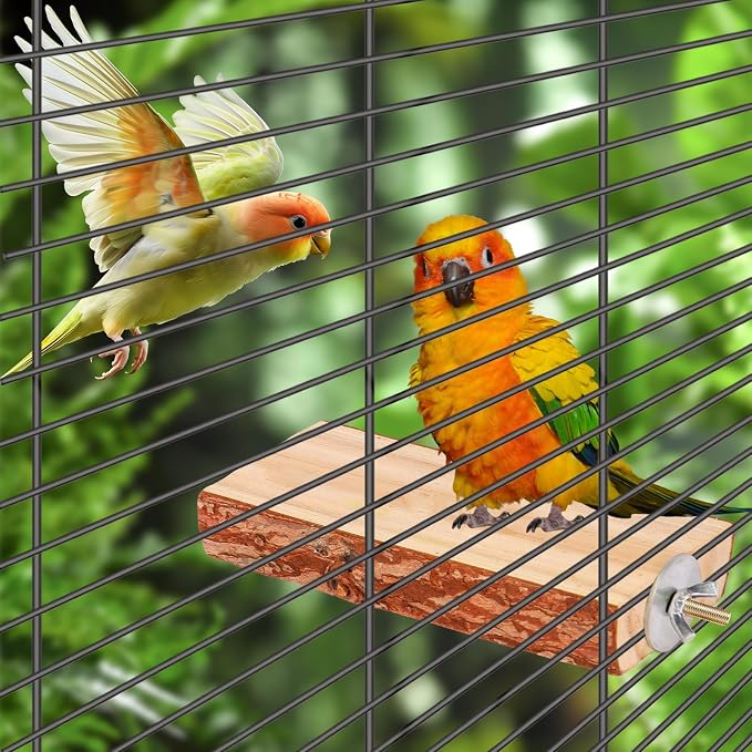 Bird Toys Parakeet Perch Budgie Perch Wood Stand Fork Toys Multi-Branch Perch - Image 4