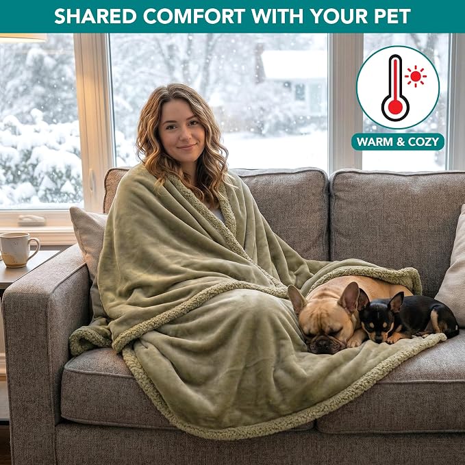 PetAmi Waterproof Dog Blanket for Medium Large Dog Puppy Cat Throw for Couch - Image 4