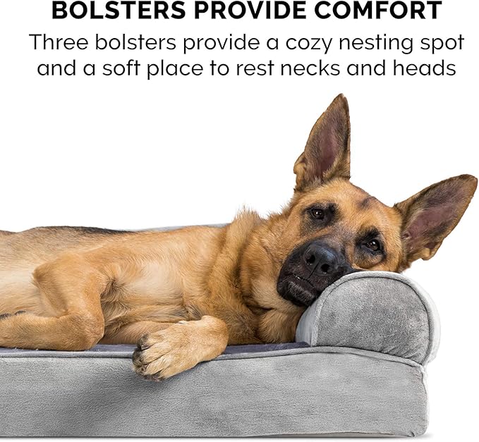 Furhaven Orthopedic Dog Bed for Large/Medium Dogs w/ Removable Bolsters & - Image 11