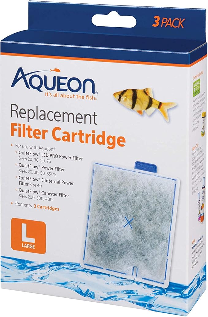 Aqueon Aquarium Fish Tank Replacement Filter Cartridges Large by Aqueon