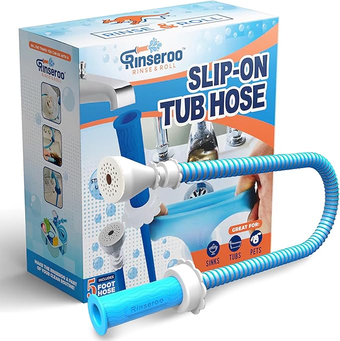 Rinseroo: Slip-On Tub Hose – As Seen on Shark Tank – 5ft Flex Bathtub Faucet - Image 8