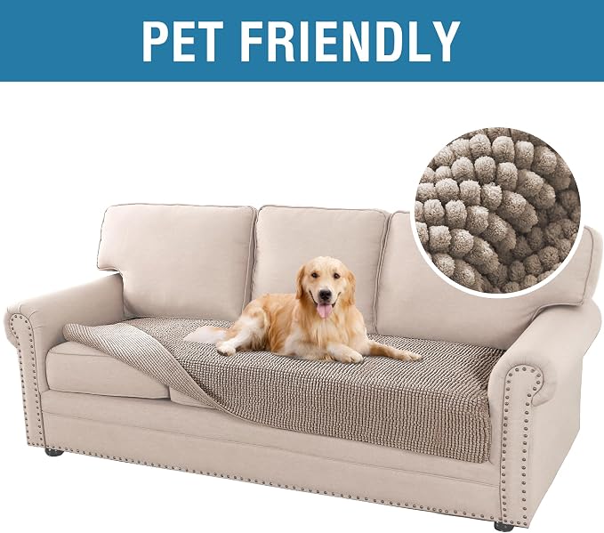 H.VERSAILTEX Plush Chenille Pet Couch Cover Thick Soft Sofa Cover - Image 2