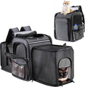Cat Backpack Carrier, Double Side Expandable Cat Carrier Backpack, Dog Carrier by GROXKOX
