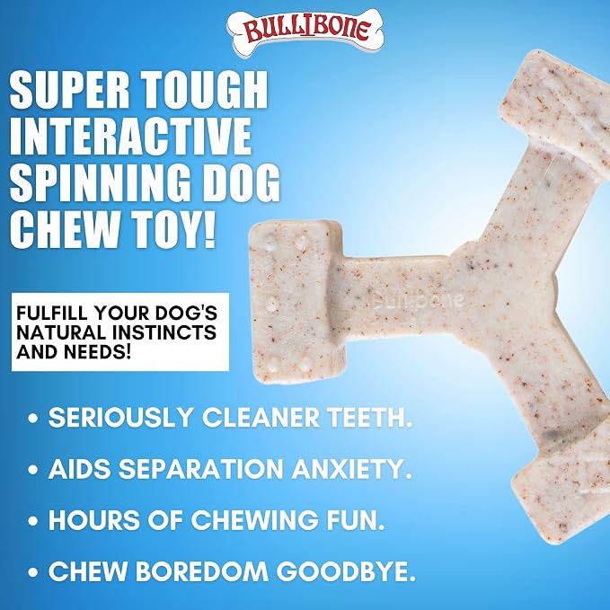 Bullibone Nylon Dog Chew Toy Spin-a-Bone - Image 2