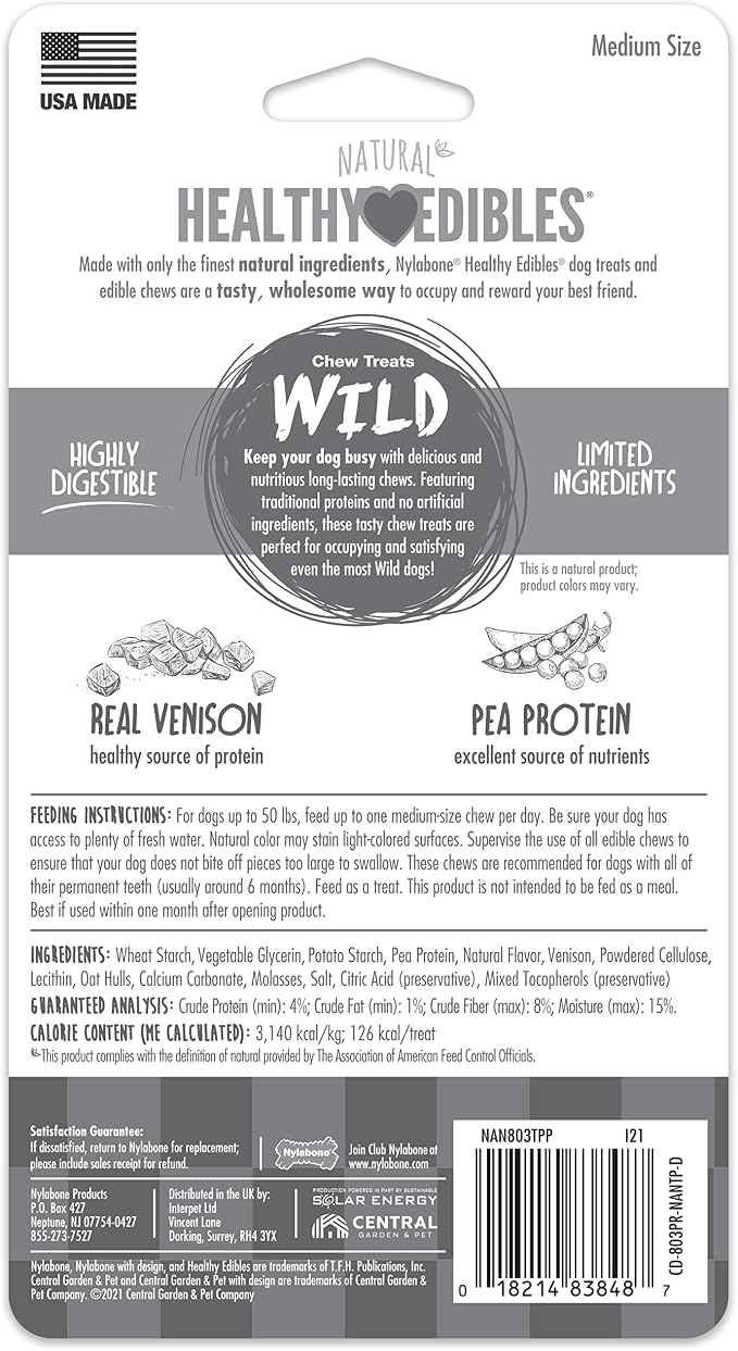 Nylabone Healthy Edibles WILD Natural Dog Chew Treats - Image 9