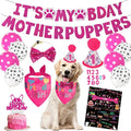 Hot-Pink Dog Birthday Party Supplies Pet Birthday Bandanas Girl Doggy Birthdays by Unknown