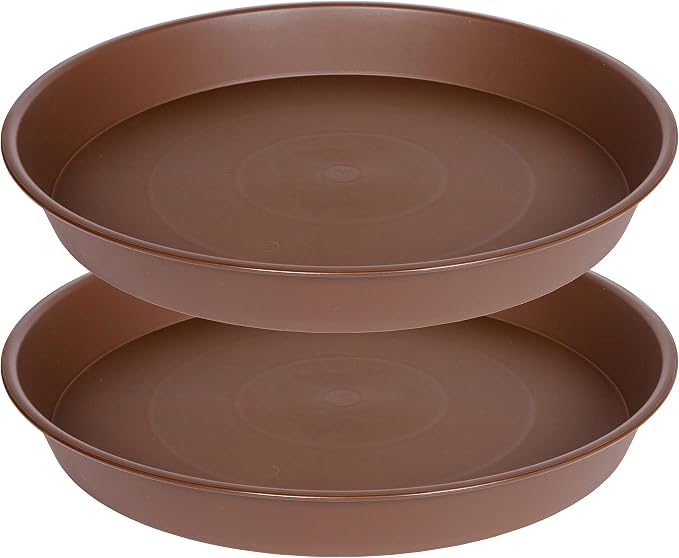 2 Pack of Plant Saucer 19", 2.3" Depth, 18 19 inch Plant Tray Saucer, Plant Dish by Bleuhome