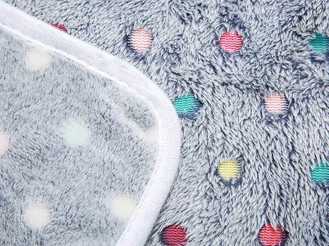 1 Pack 3 Blankets Super Soft Cute Dot Pattern Pet Blanket Flannel Throw - Image 6