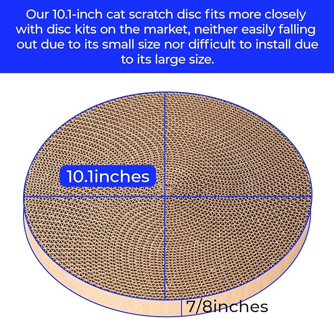 Round cat Scratcher Refill, 10 inch Diameter, 7/8 inch Thickness Scratcher - Image 2