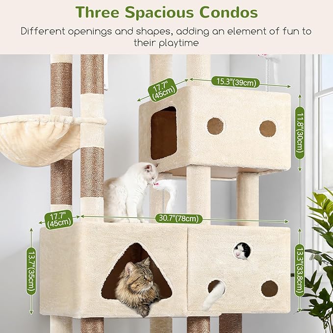 Globlazer Extra Large Cat Tower, 81-inch Tall Cat Tree - Image 4